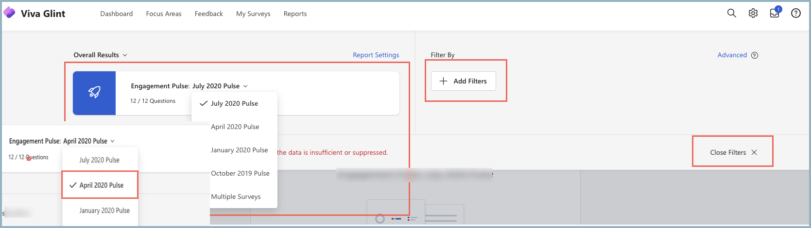 Screenshot of the dropdown menu to change cycles in a program.