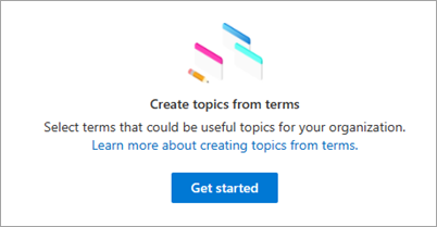 Zrzut ekranu przedstawiający sekcję Żądanie tematów z terminów w centrum administracyjnym programu SharePoint dla wielu terminów.