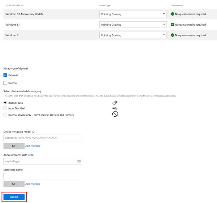 Zrzut ekranu przedstawiający sekcję certyfikacji.