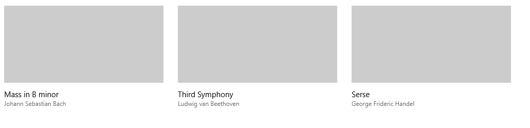 Przykład widoku siatki tekstu i obrazu prostokąta