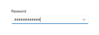 Pole hasła z znakiem niestandardowym
