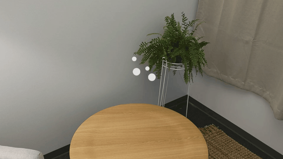 Przykład pierścienia postępu w urządzeniu HoloLens