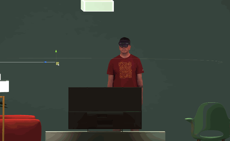 The Capture’s head being moved at runtime following a target gameobject in Unity