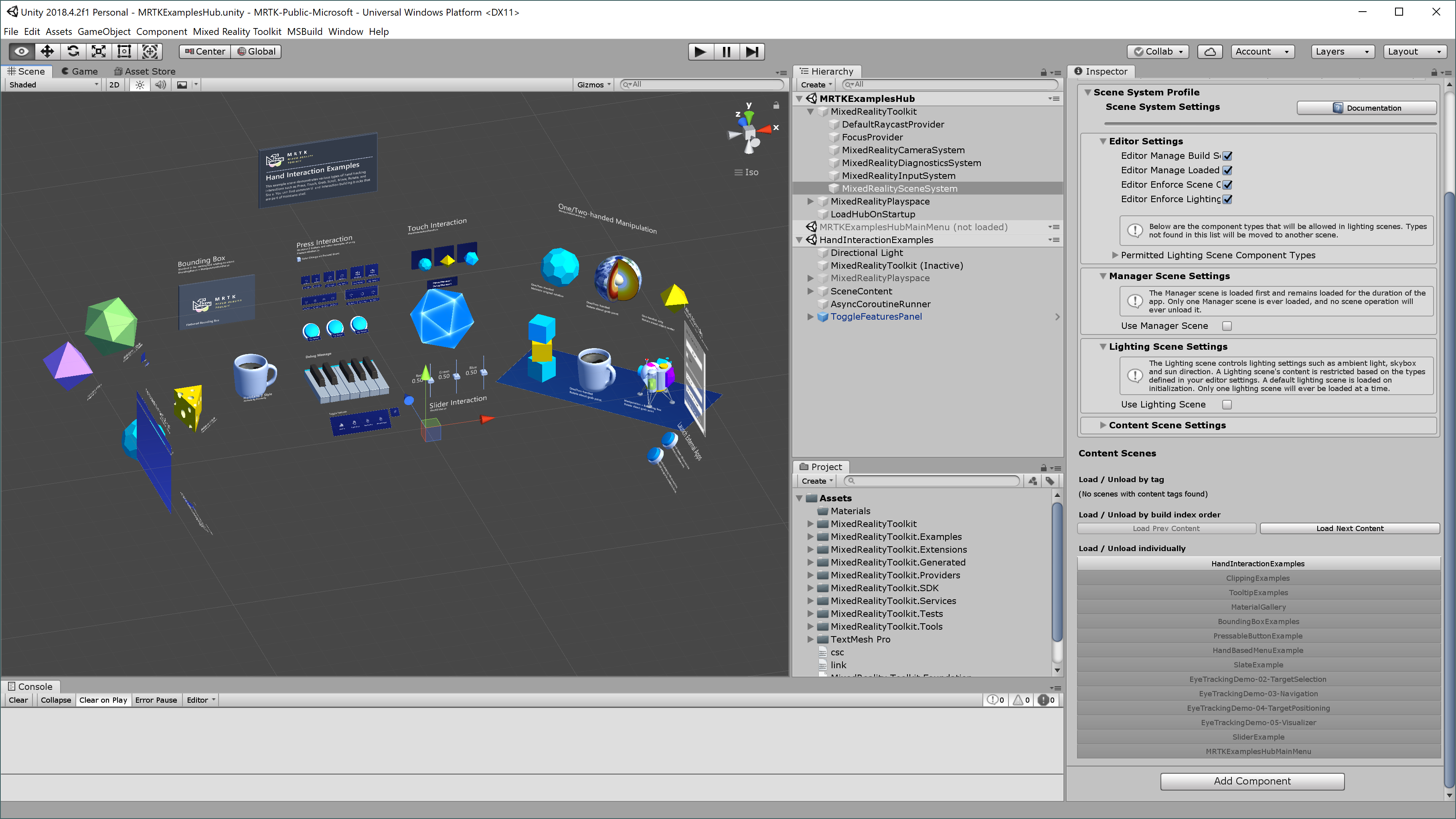System sceny 4