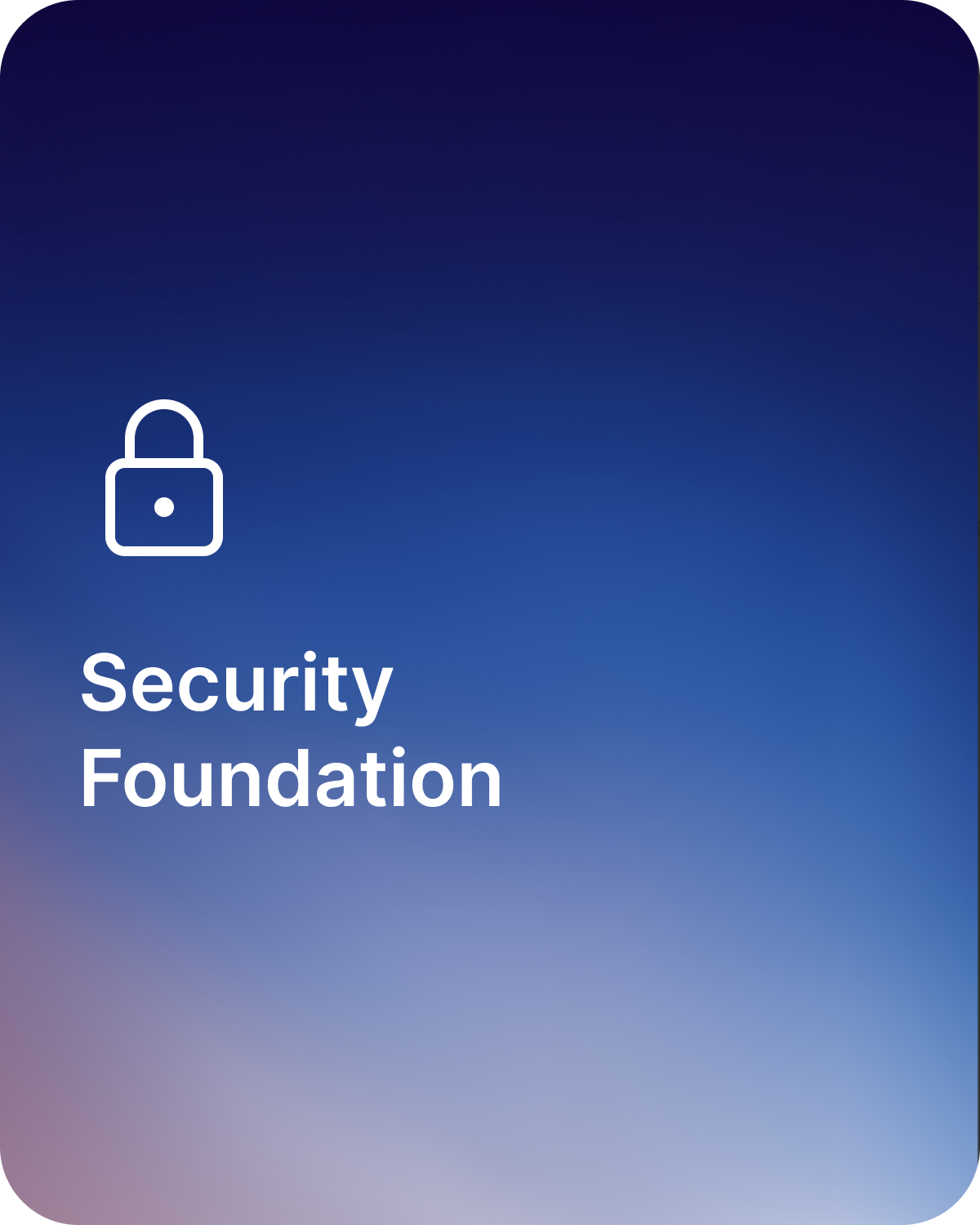 Cover of the security foundation chapter.