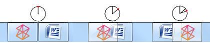 rysunek przycisków paska zadań przeciągniętych do nowej pozycji 