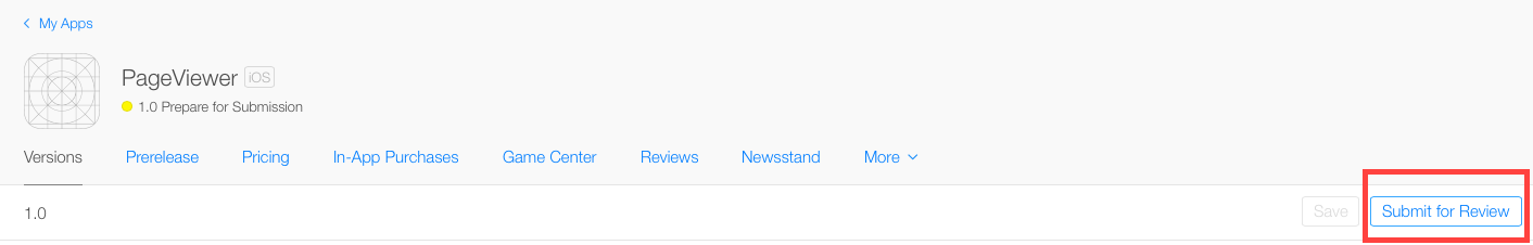 Click the Submit for Review button