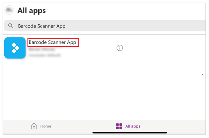 Launch your Barcode Scanner application Launch your Barcode Reader application
