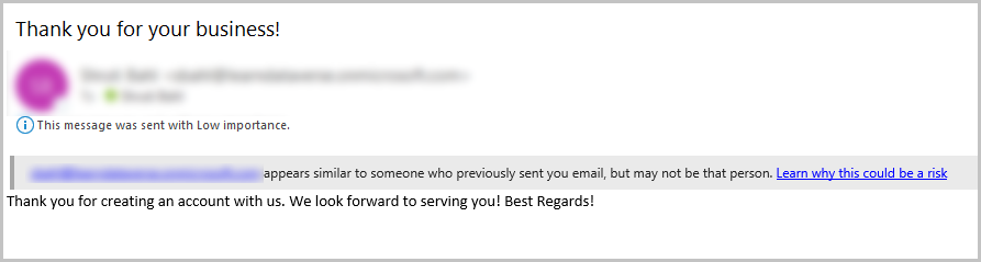 mail like this should appear in your inbox Email like this should appear in your inbox