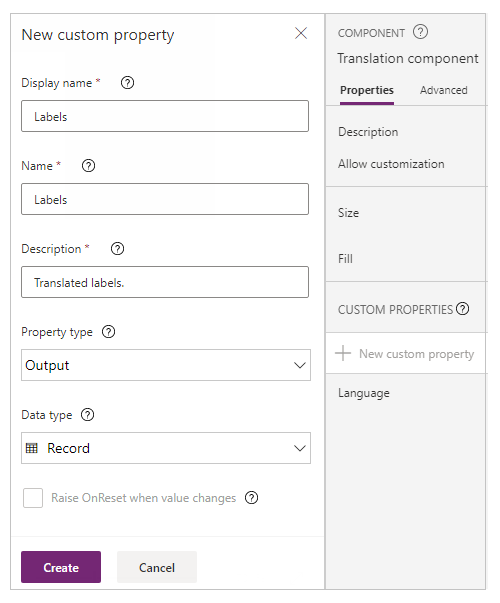 New labels property New labels property.