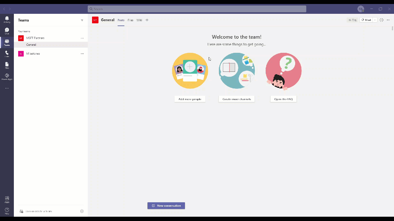 Create a new Team Create a new Team