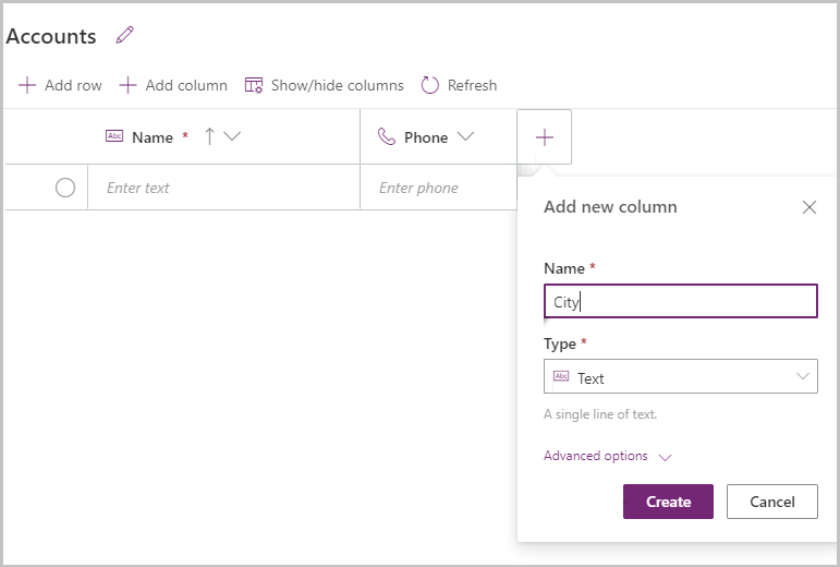 Add phone and city columns Add phone and city columns