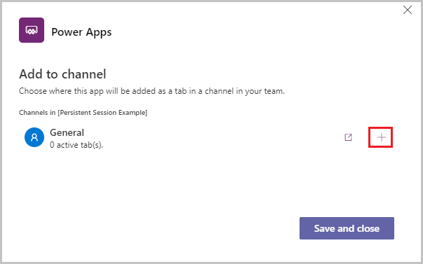 Add app to channel Add app to channel