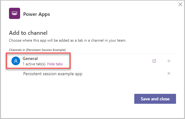 Select the channel Select the channel