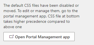 Update CSS files using the Portals Management app.
