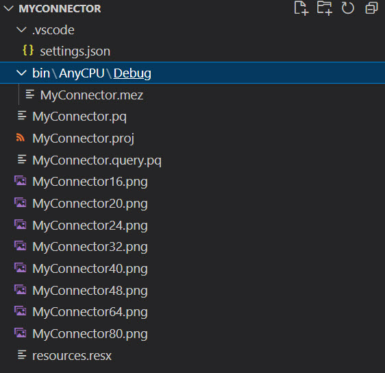 List of connector files.