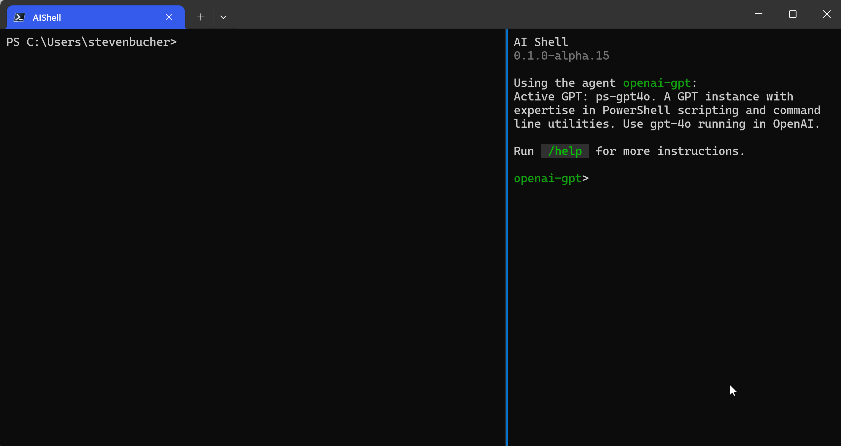 An animation showing how to post the specific code snippets to the connected command-line shell.