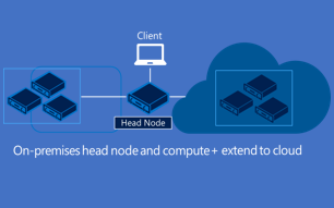 Screenshot of HPC Pack hybrid deployment topology model