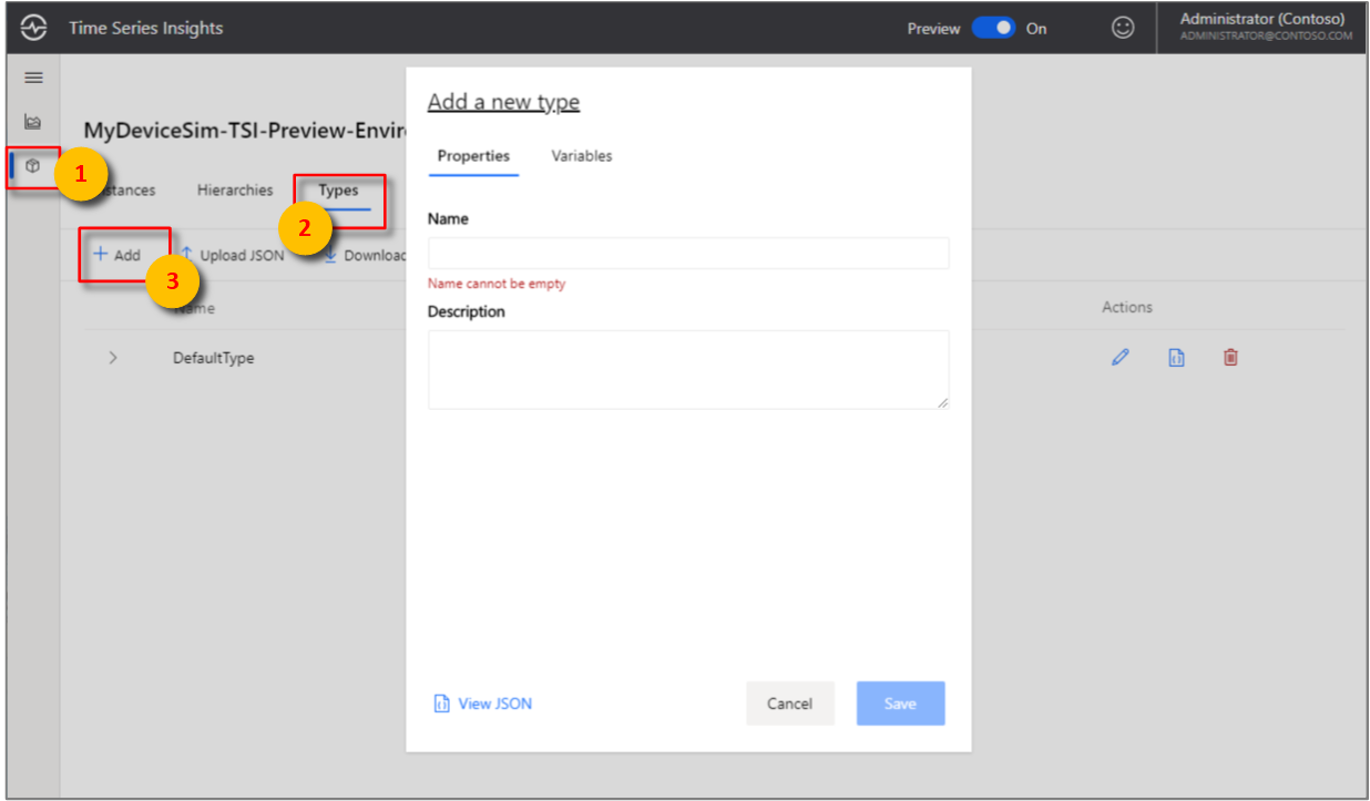 Exibir a guia Modelo no Explorer.