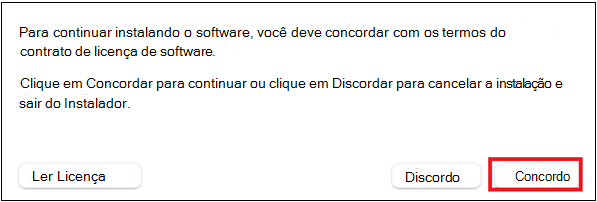 Captura de tela que mostra a aceitação do contrato.