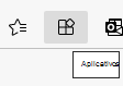 O ícone Aplicações pode ser apresentado na barra de ferramentas, para acesso rápido