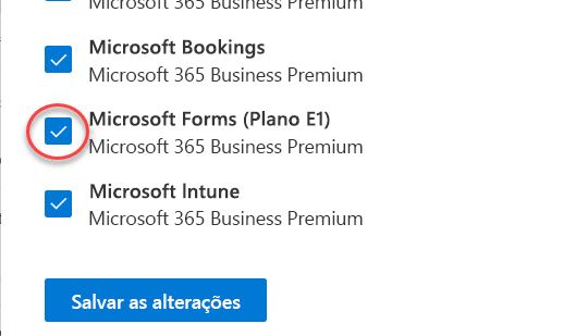  Alternância do Microsoft Forms