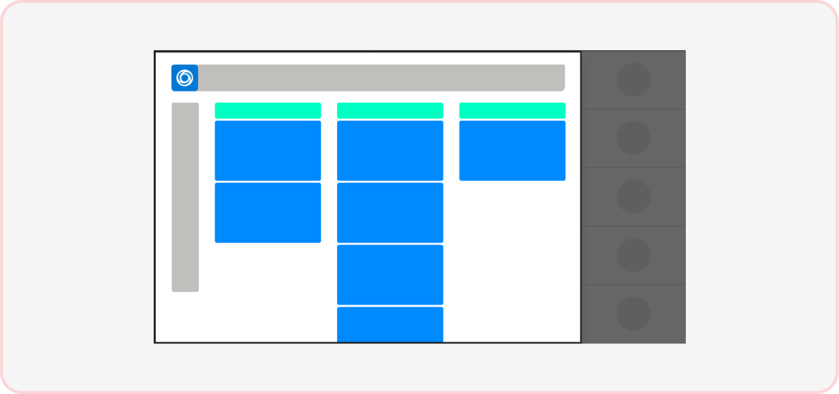 Outro exemplo mostrando uma extensão de reunião com cores que não correspondem ao tema da reunião.