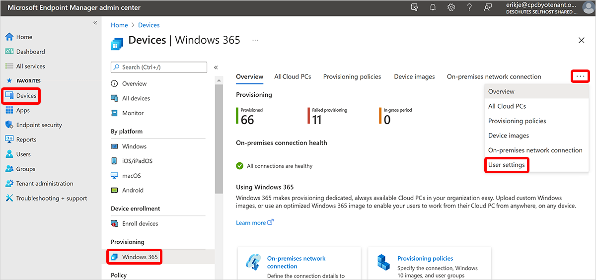 Captura de tela de adicionar configuração de usuário