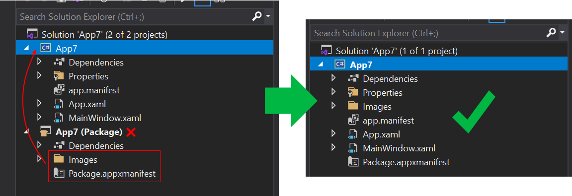 Illustration of moving files to main app