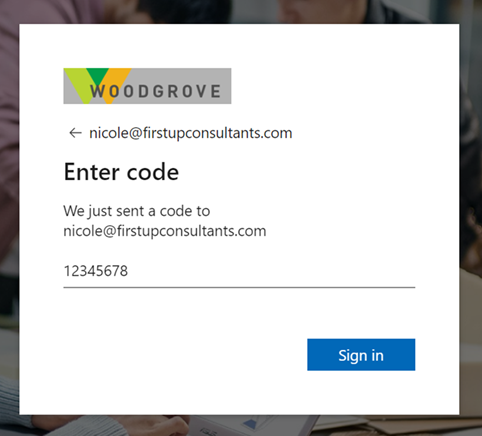 Captura de ecrã a mostrar a página de código Enter.