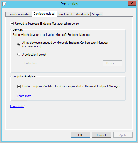 Enviar dispositivos para Microsoft Endpoint Manager centro de administração