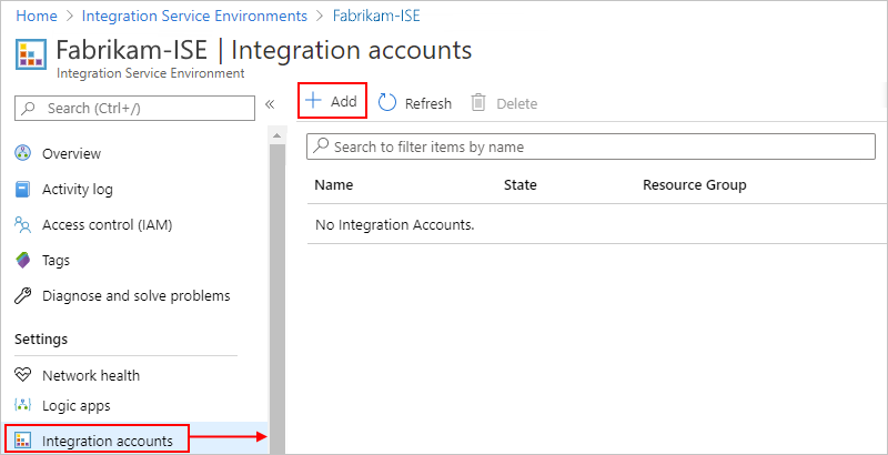 Adicionar nova conta de integração no ISE