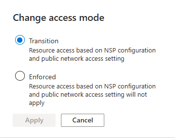 Captura de tela das configurações do modo de acesso com opções de modo de acesso.