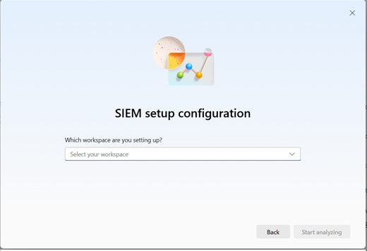 Captura de tela da interface do usuário solicitando que o usuário selecione um workspace.