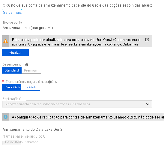 Atualizar o ZRS Classic para o ZRS no Portal