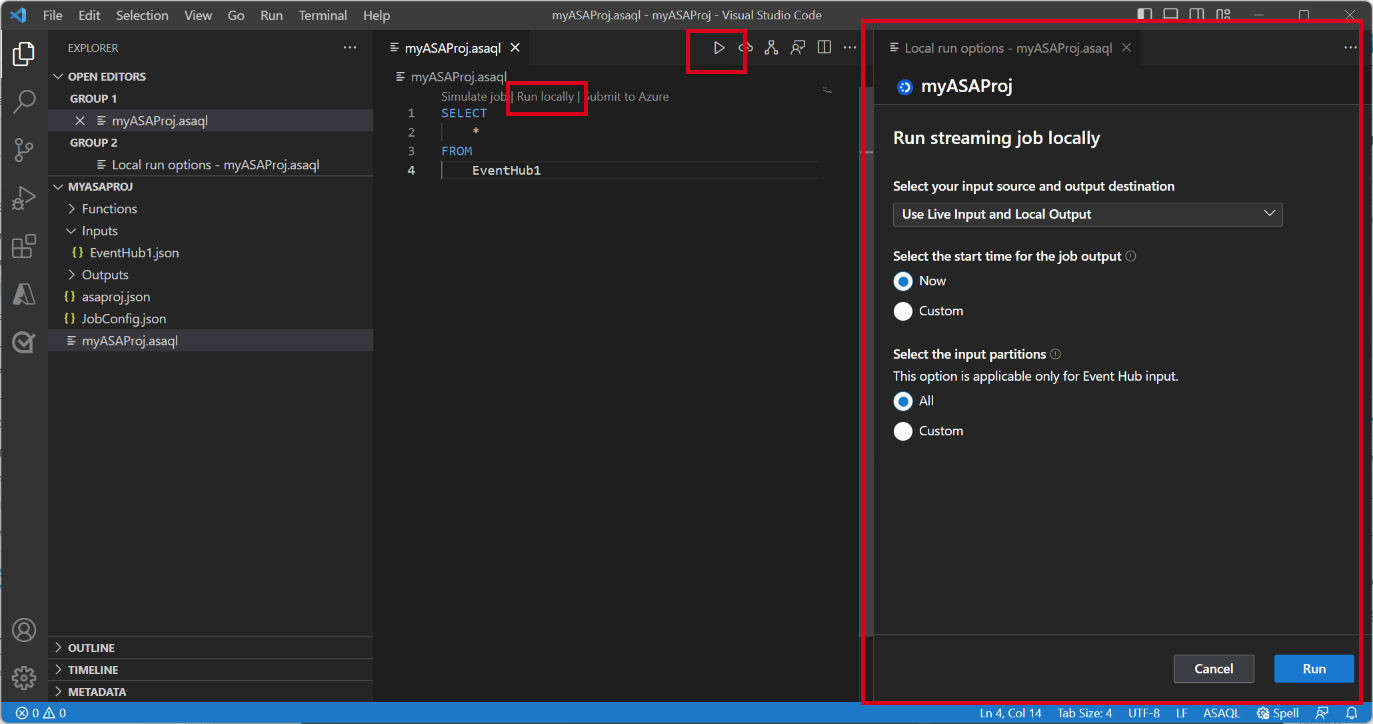 Captura de tela da extensão do VS Code selecionando 