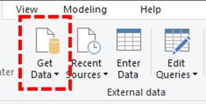 Obtenha dados no Conector do Power BI.