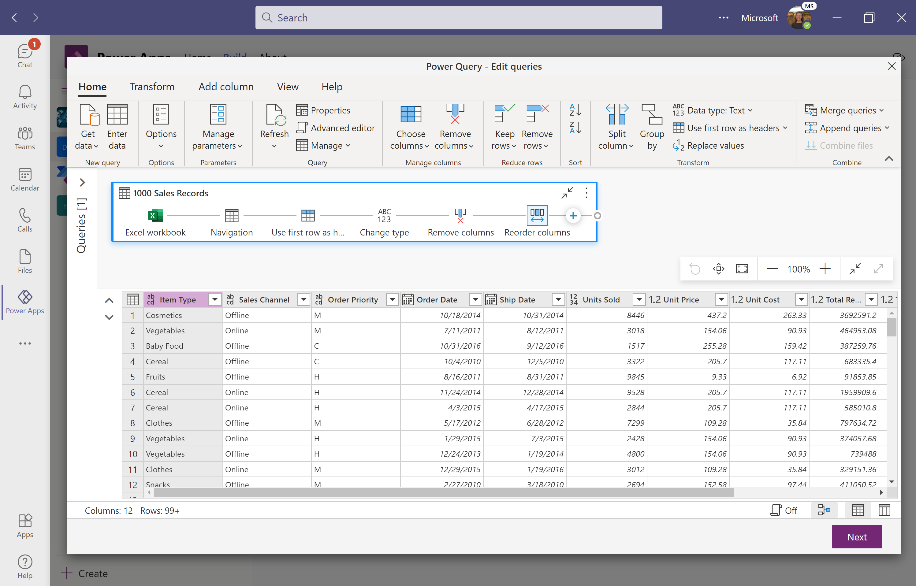 Limpar e transformar dados com o Power Query.