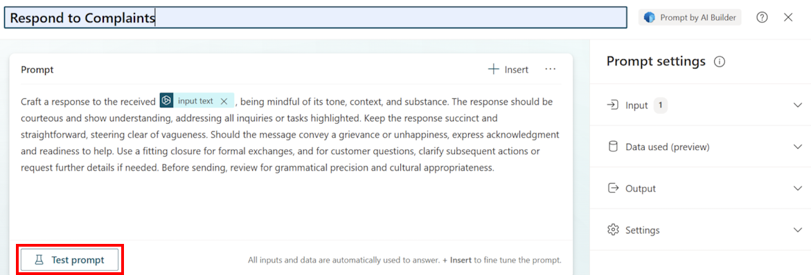Captura de tela do teste da sua solicitação.