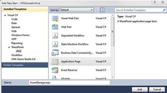 Adding a New Page in SharePoint 2010 image: Adding a New Page in SharePoint 2010