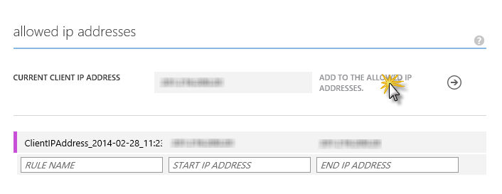 Endereços IP permitidos Endereços