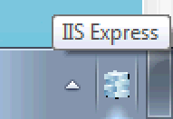 Ícone de bandeja do sistema do IIS Express