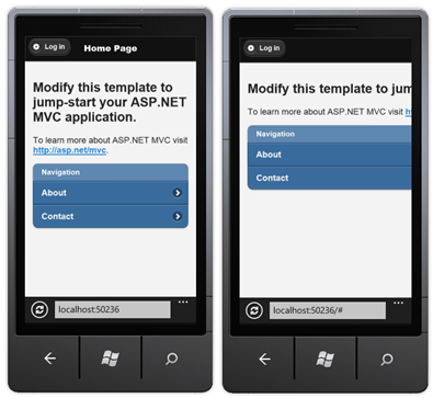 O site depois de comentar a meta tag da janela de visualização O site depois de comentar a meta tag da janela de visualização