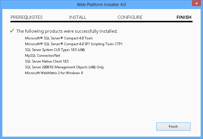 Instalação concluída Instalação concluída