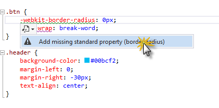 Adicionar sugestão de propriedade padrão ausente Adicionar sugestão de propriedade padrão ausente