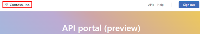 Captura de tela do nome personalizado no portal do Centro de API.