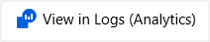 Screenshot that shows the View in Logs (Analytics) button.