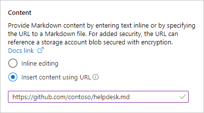 Captura de tela mostrando a inserção da URL