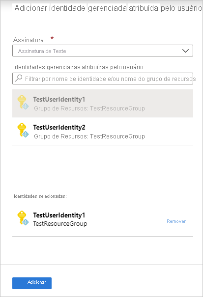 Segunda etapa de Microsoft.ManagedIdentity.IdentitySelector