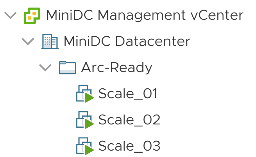 A screenshot of a vanilla VMware vSphere virtual machine without an Azure Arc agent.